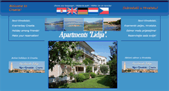 Desktop Screenshot of apartments-lidija.eu